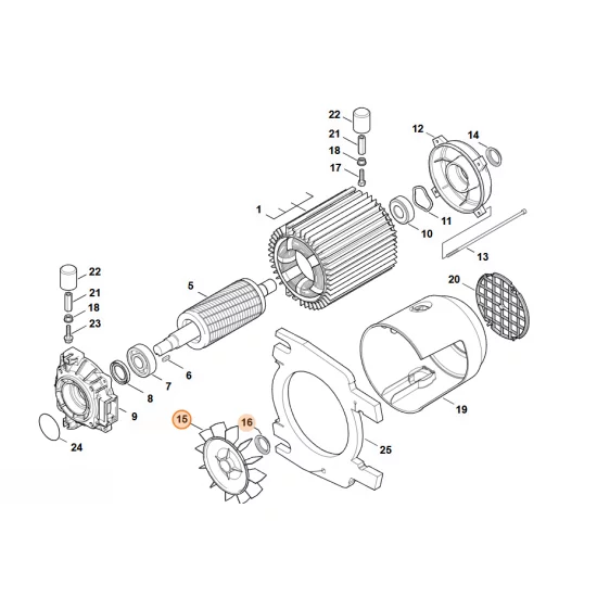 Stihl  Koło łopatkowe wentylatora 4757 607 3000